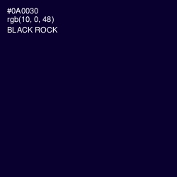 #0A0030 - Black Rock Color Image